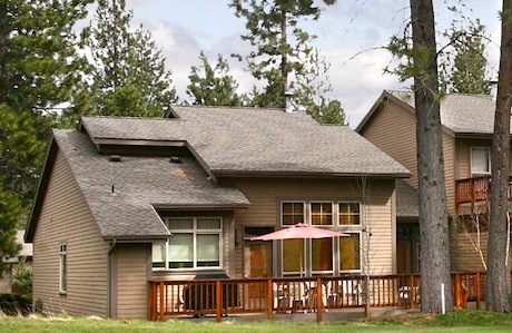 Private back deck of Widgi Creek townhome as seen from 17th. fairway